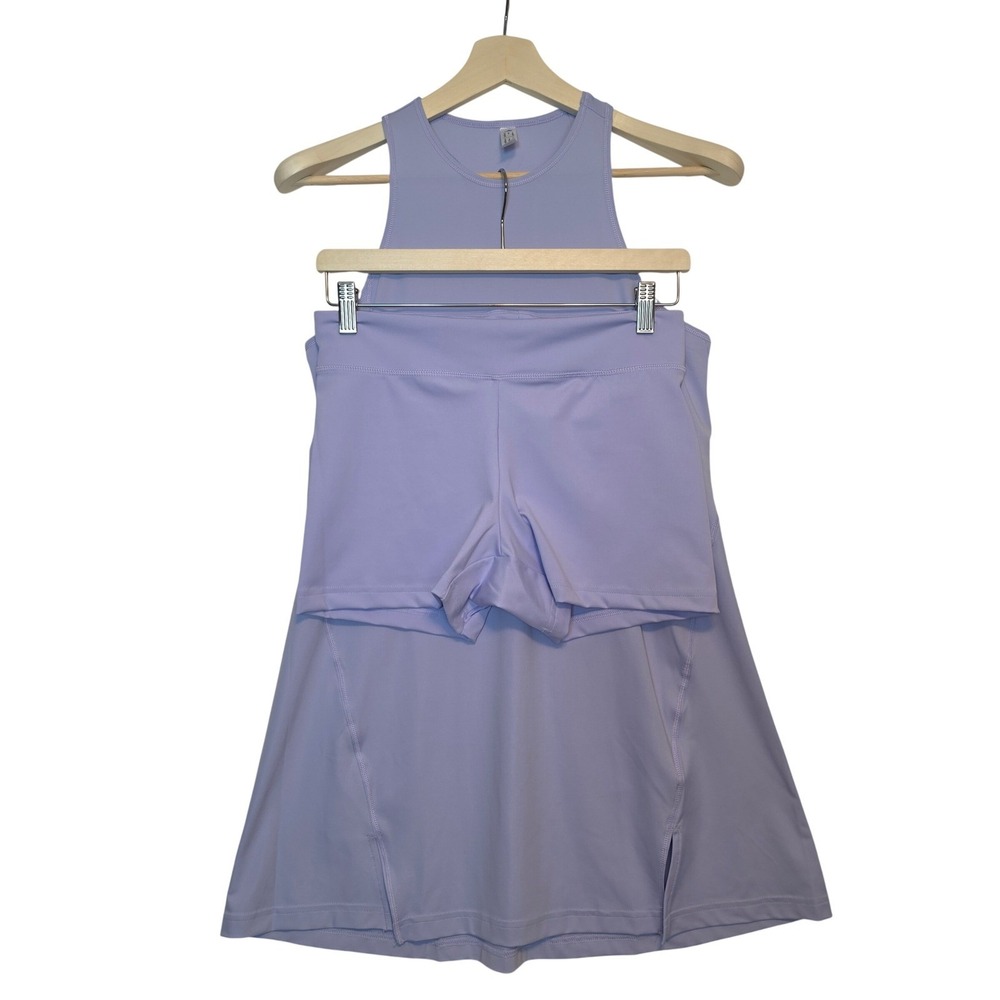 Adidas Lavender Athletic Tennis Dress and Shorts Set Purple Size Medium
